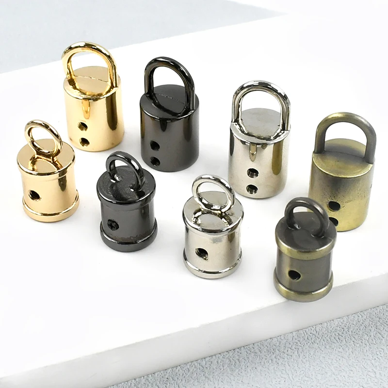 

5/10/20Pcs 10/14mm Backpack Shoulder Strap Side Clip Metal Buckles Tassel Stopper Cap Clasp Connector Bag Hanger Screw Cord Lock