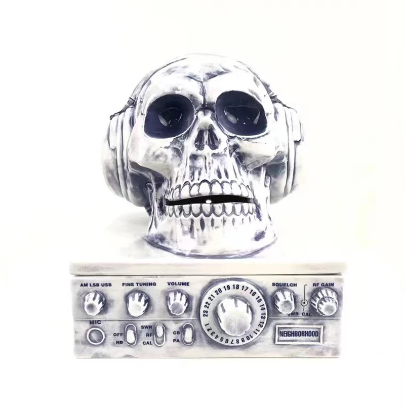 

NEIGHBORHOOD BOOZE RADIO listen to music skull incense burner NBHD Japanese aroma burner ornament