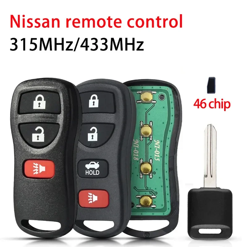KiTi For 315MHz / 433MHz FCC ID: KBRASTU15 for Nissan Altima Xterra Maxima Sentra 350Z Murano Infiniti I35 Remote Key Fob