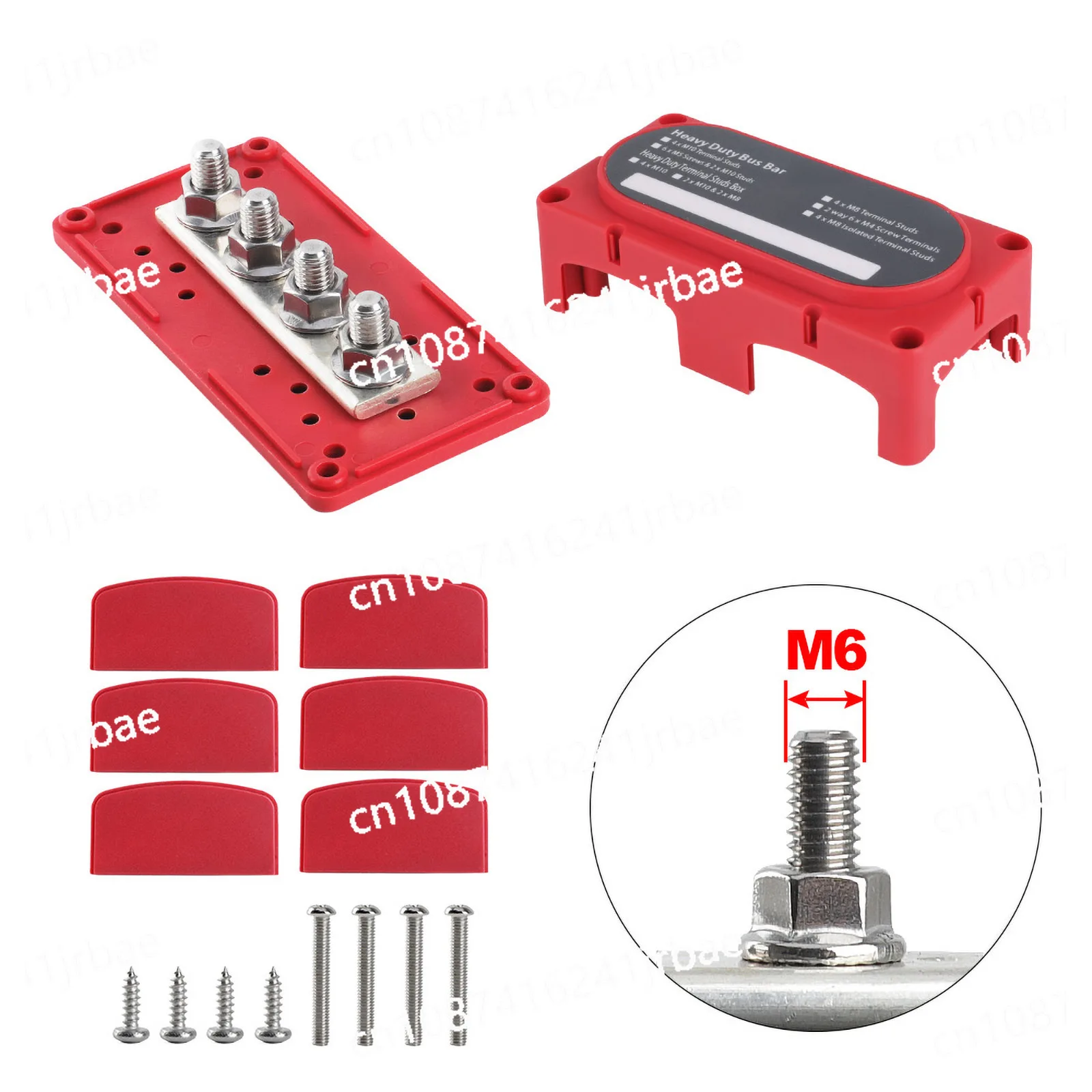 

12‐48 В, 300 А, сверхмощный блок распределения питания, дизайн морской шины, универсальный для грузовика, автомобиля, лодки M6 M8 M10
