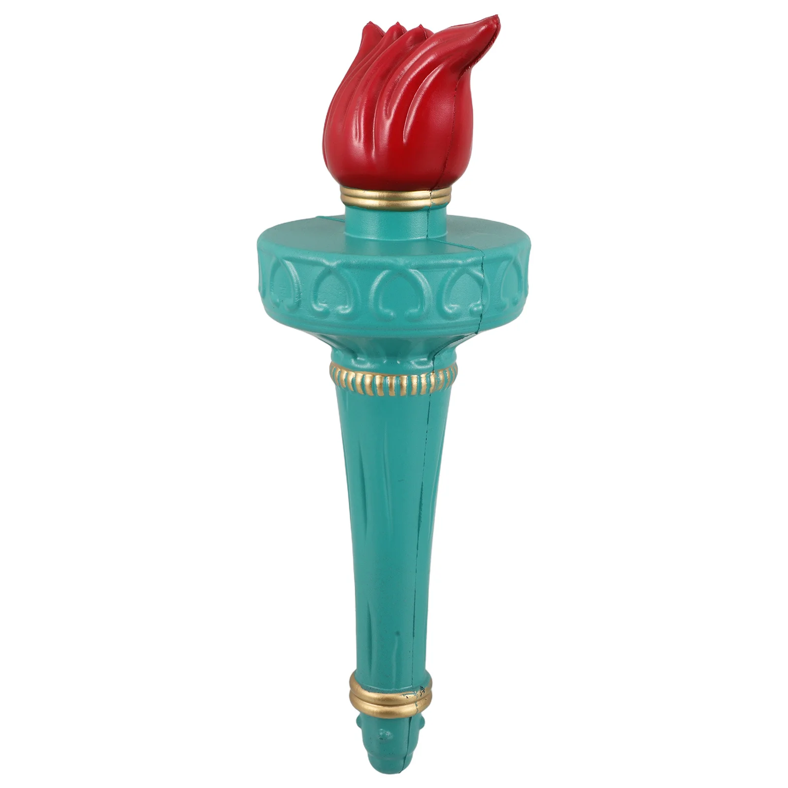 อุปกรณ์ประกอบชุดรูปปั้นเทพีเสรีภาพ รูปทรงคบเพลิง สีฟ้าอ่อน สมจริง สำหรับงานฉลองวันประกาศอิสรภาพ 4 กรกฎาคม