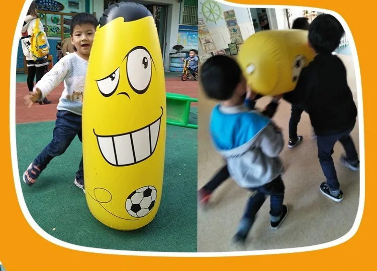 Thickened wear-resistant inflatable tumbler toy, baby fitness, large size balloon blowing, children's boxing sandbags