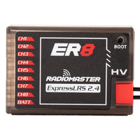 Radiomaster ER8 8CH PWM CRSF ExpressLRS Receiver 2.4Ghz 100mw Dual Antenna