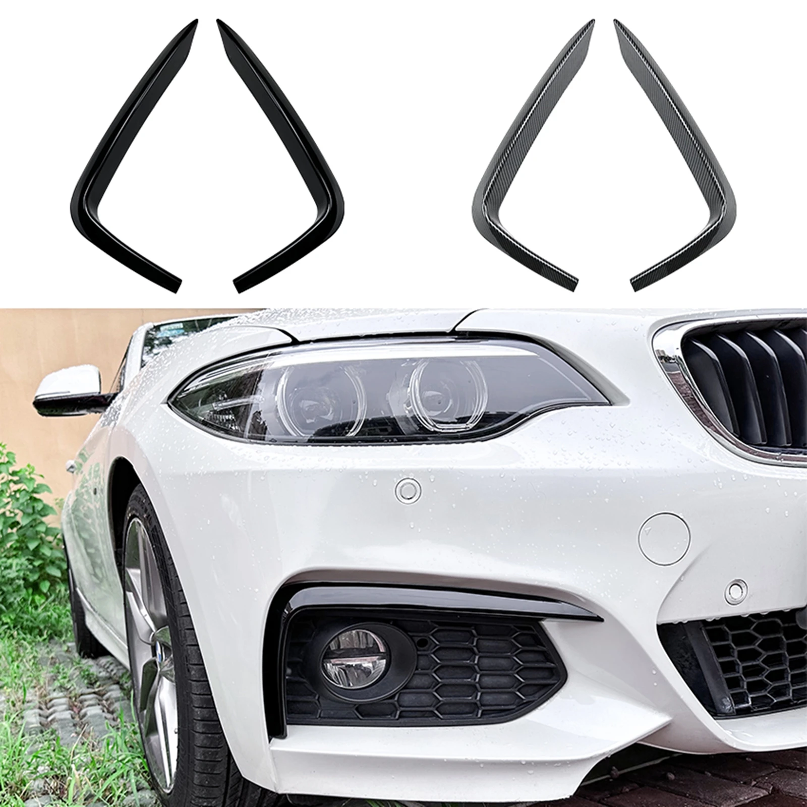 

Car Front Bumper Trim Side Air Vent Cover Fog Lamp Frame Spoiler For BMW 2 Series F22 F23 218d 218i 220i 225d M Sport 2014-2021