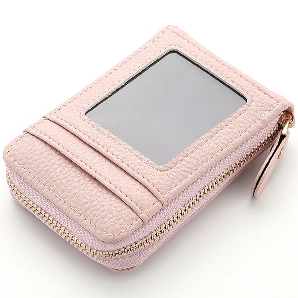 Organ Card Bag Korean Edition Portable Women's Short Bank Card Cover Business Card Clip Zipper Vertical Handheld Bag