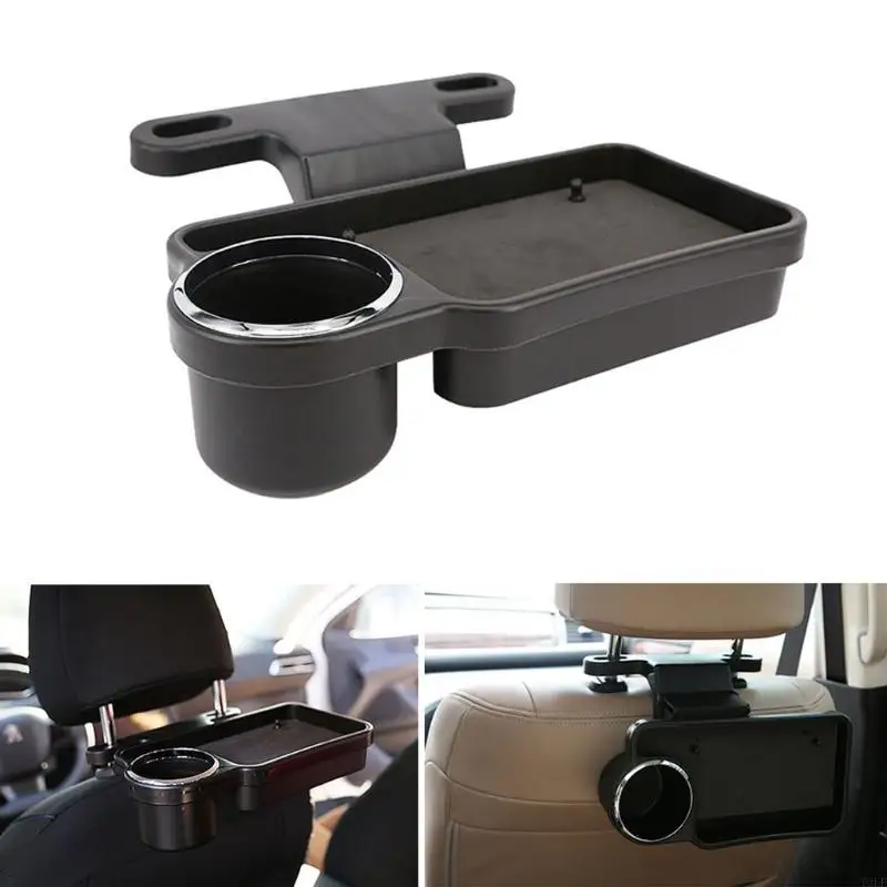 

T3LF Foldable Auto Headrest Tray Multi-Function Portable Holder for Cup Holder Beverage Rack