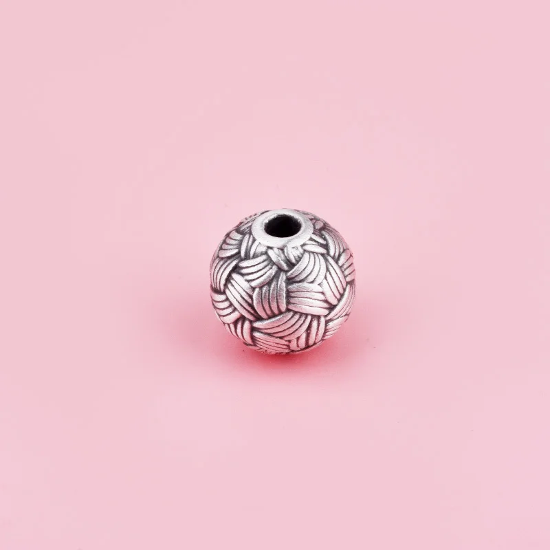 S999 pure silver accessories 3D hard silver wound ball diy rope bracelet necklace material