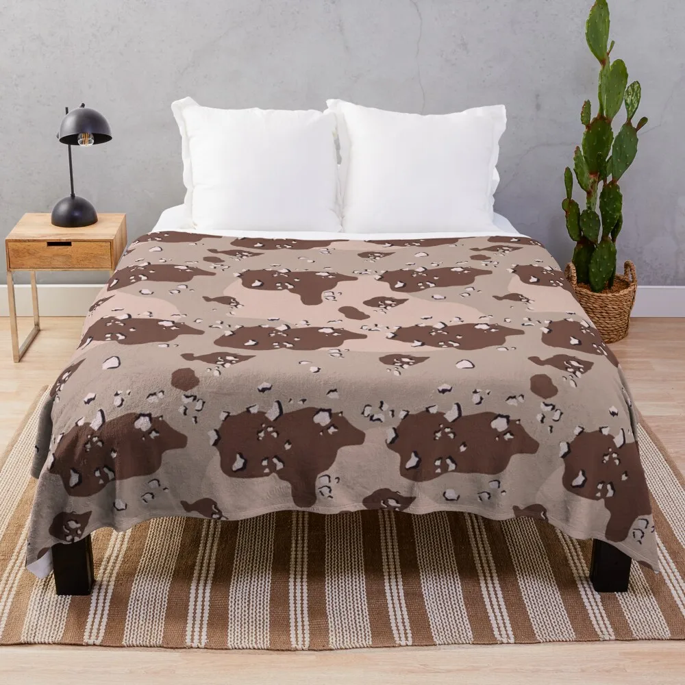 

US Desert Choc Chip Camouflage Throw Blanket Heavy Sleeping Bag Comforter Bed linens Blankets