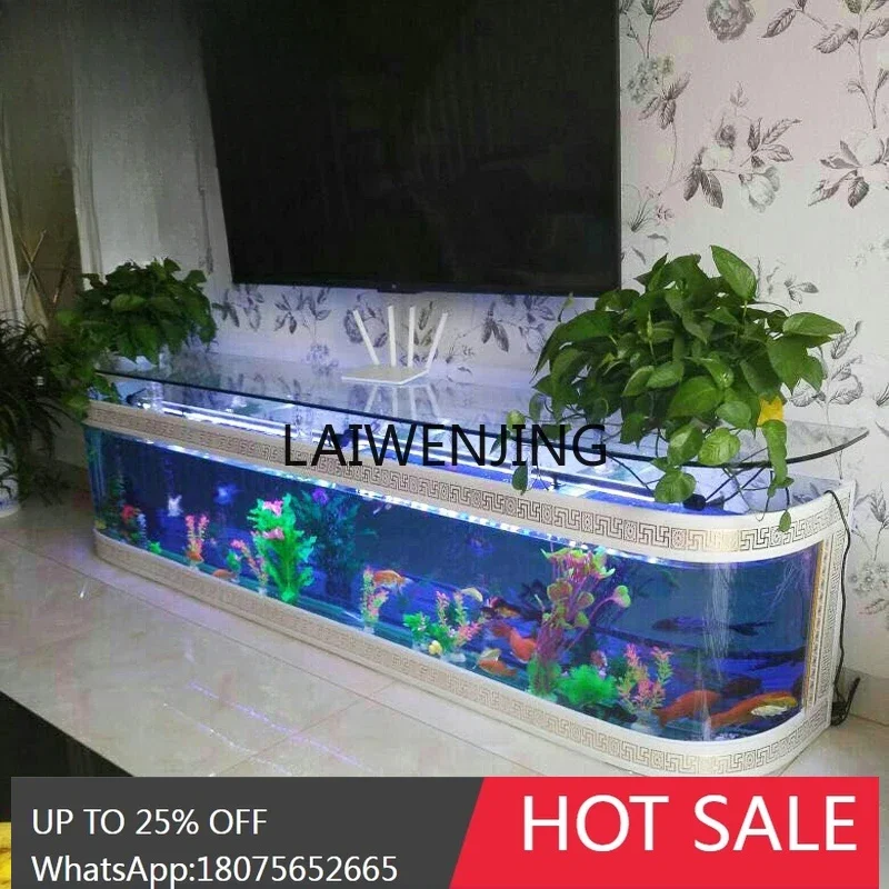HLZ fish tank aquarium creative ecological water-free lazy floor tank