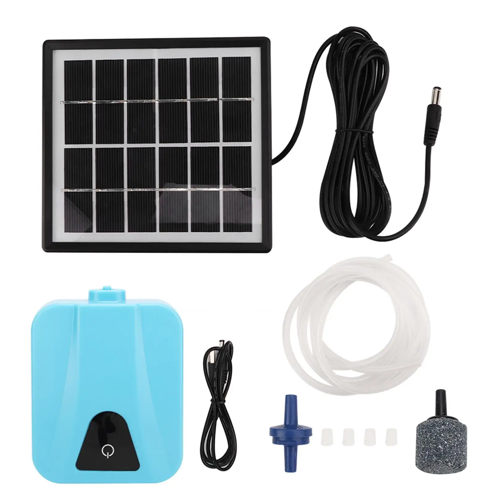 

AP003 Solar-Powered Dual-Use Air Pump for aquariums - AC/DC Aerator Oxygenator for Fish Tanks