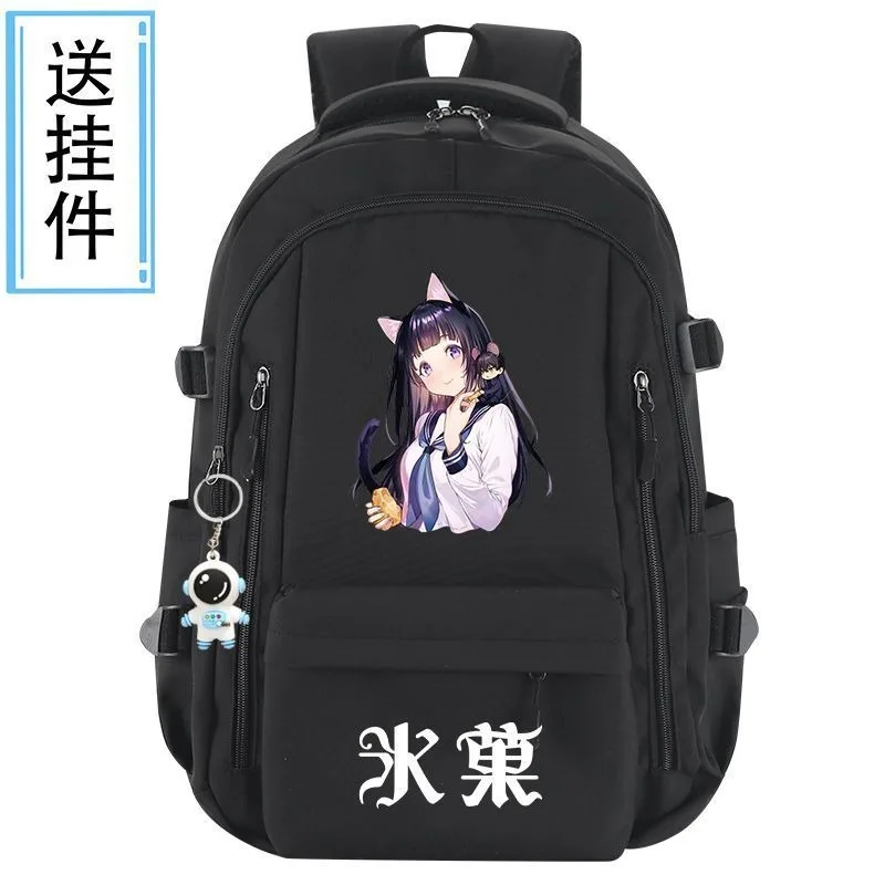 

Breathable mesh, 31×44×19cm Black Blue Grey Red, Hyouka, Student Kids Teens School Bags, Anime Backpacks Girls Boys