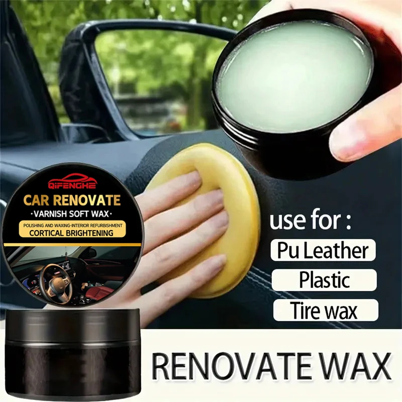 QIFENGHE Crystal Clear Car Plastic Restorer - Auto Interior & Panel Renewal Wax Coating Agent Car Wax Car Wax Polish