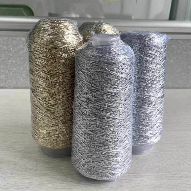 200G/Cuộn Kim Loại Móc Sợi Polyester Đan Sợi Cho Đan Dệt Dự Án Làm Túi Móc Khóa Mặt Dây Trang Sức Giọt