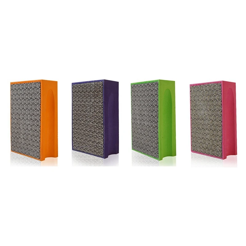 

A43F-4Pcs Diamond Hand Polishing Pads Tile Glass Abrasive Grinding Block Pad Stone Marble Abrasive Sanding Disc