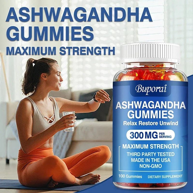 Ashwagandha Gummies - Supports Sleep, Relieves Stress, Provides Positive Mood and Memory