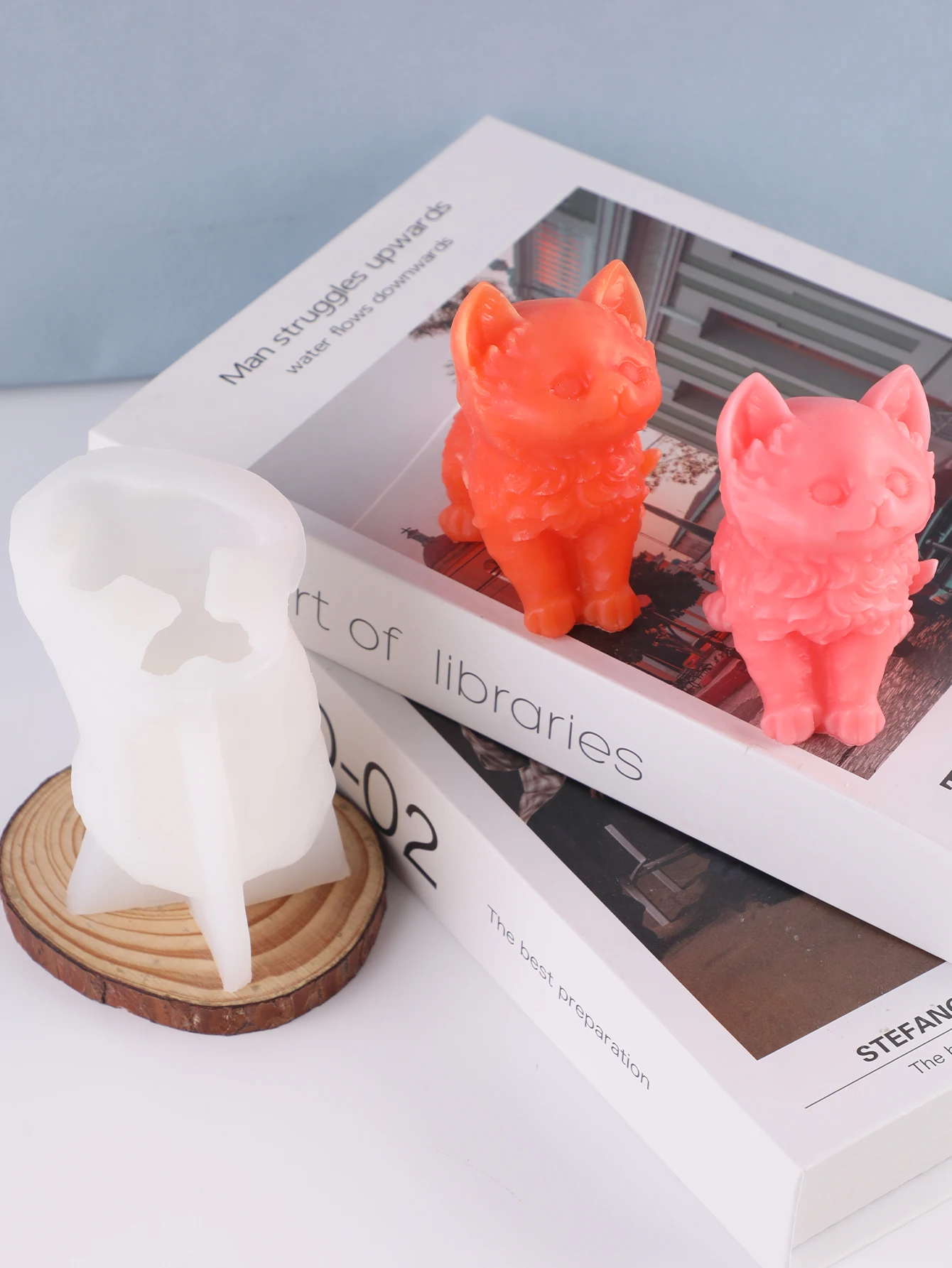 قالب شمع على شكل قطة؛ قالب جبس شمعة معطرة يدويًا؛ ديكور لرائحة المنزل. #3