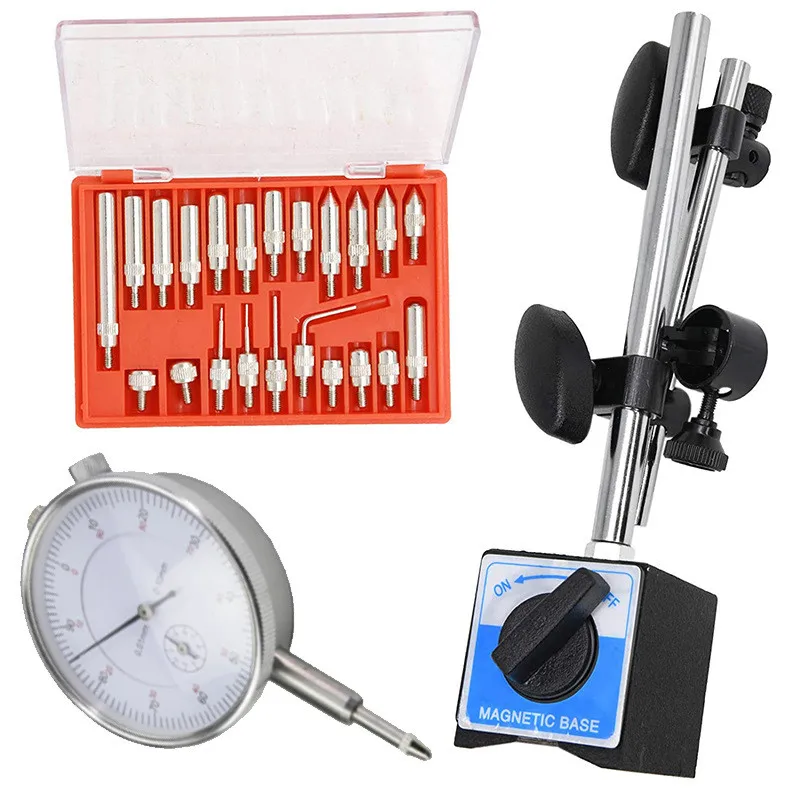 

0-10 Mm Dial Indicator Diameter Indicators With Magnetic Base Metric Tester Gauge Holder 0.01 Mm Measuring Test Tools