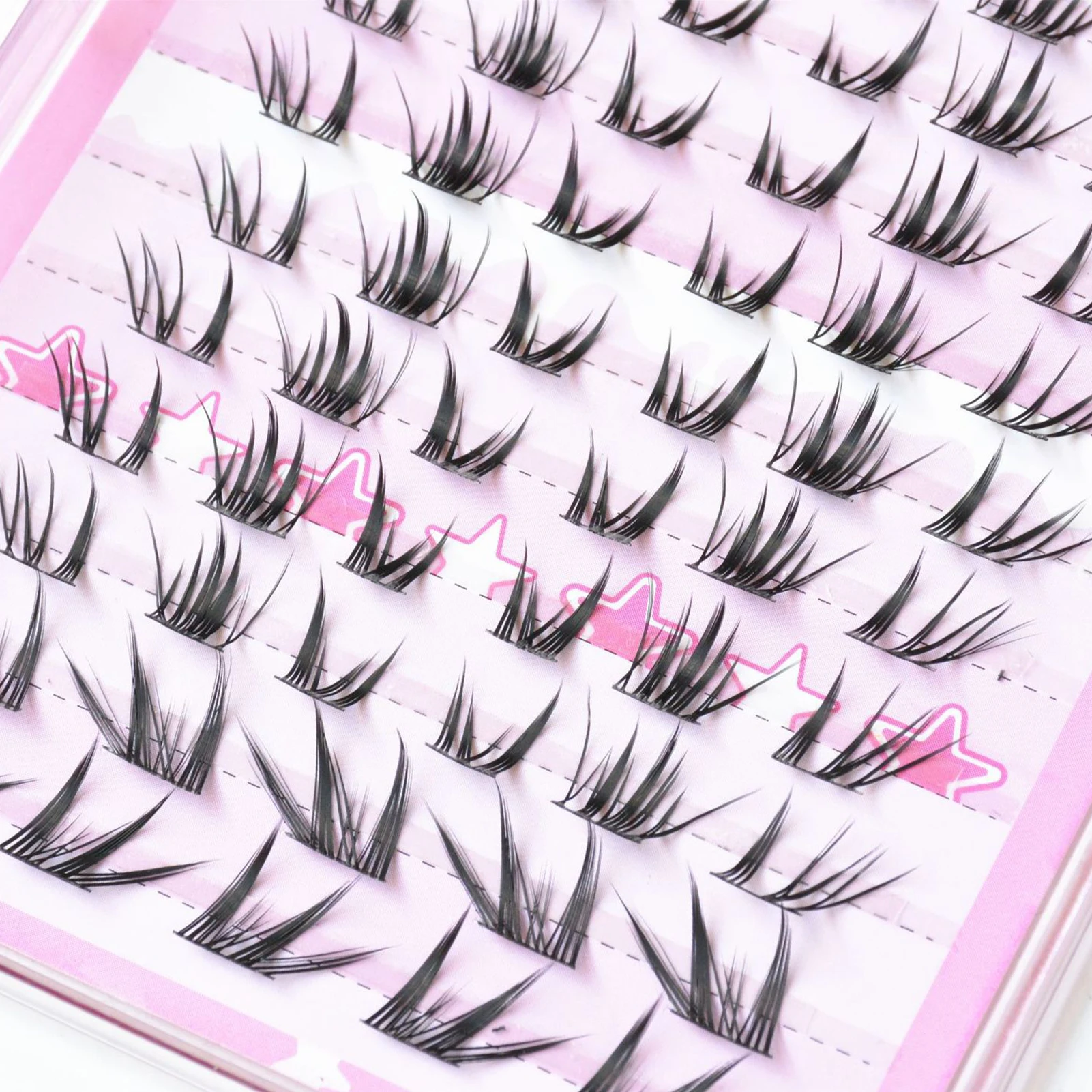 Mixed Cat Eye Style False Eyelashes Seamlessly Fluffy Individual Lashes Cluster Natural Lower Fake Eyelash For Woman Daily Use