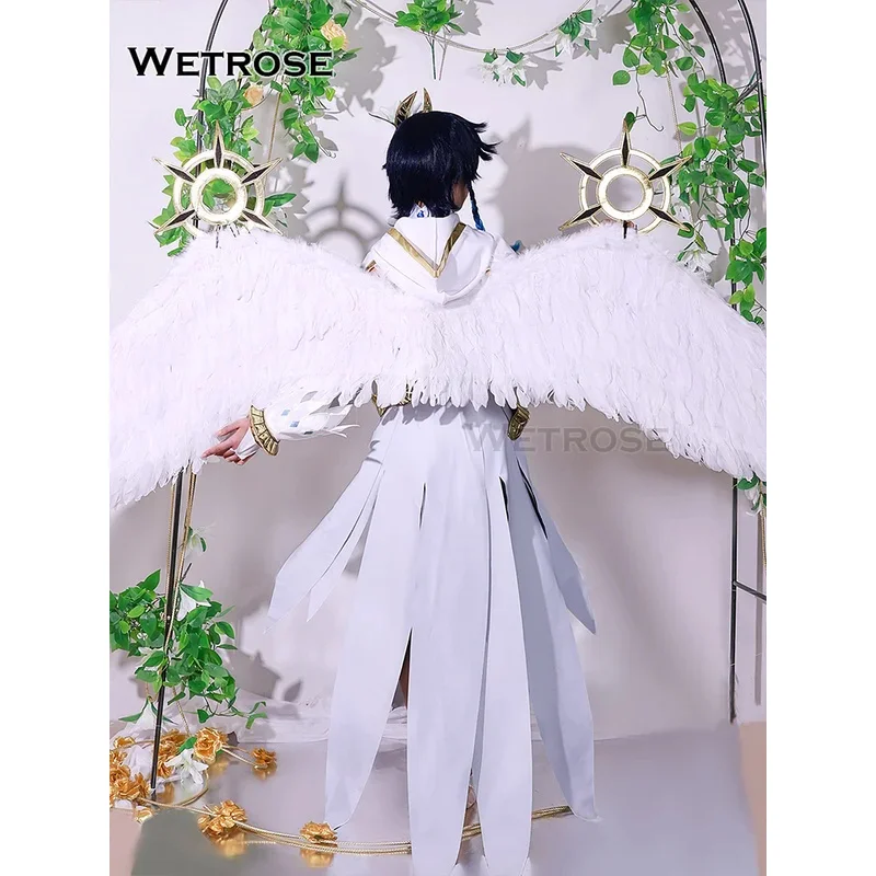 【Wetrose】In Stock Twenty God SSR Cosplay Genshin Impact Costume Anemo Archon Angel Comic Birthday Full Set Wig Halloween Xmas