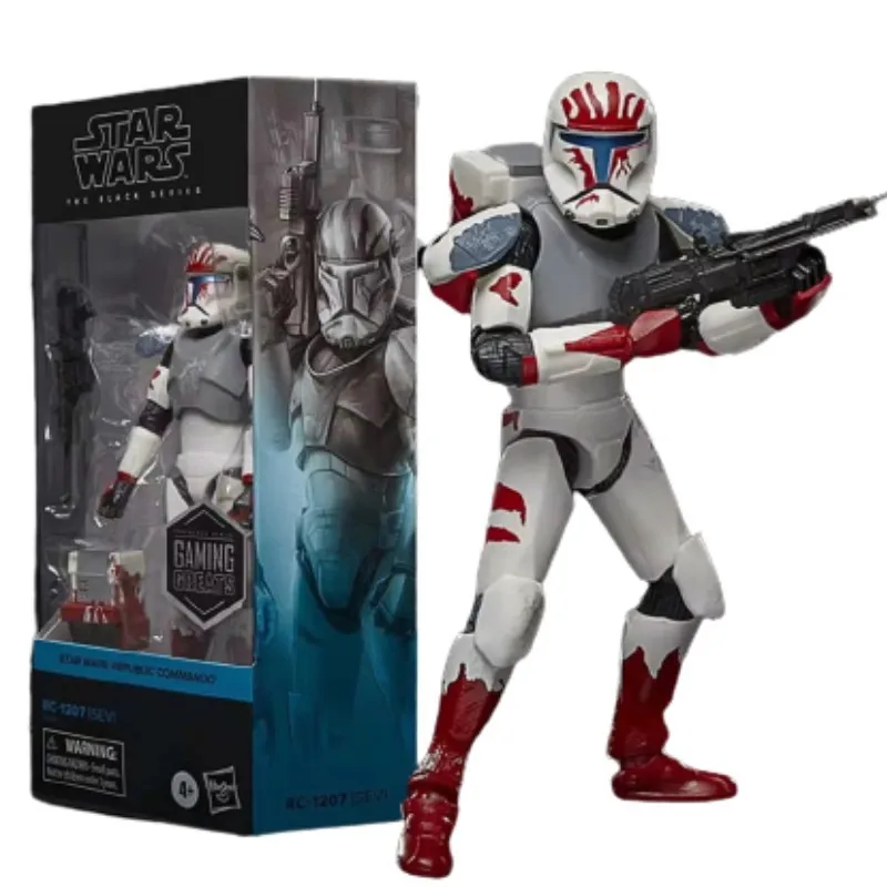 Star Wars Black Serie Sev Clone Commander Republic Commando Rc-1207 Mandalorian Action Figure Collect Model Children'S Toy Gifts