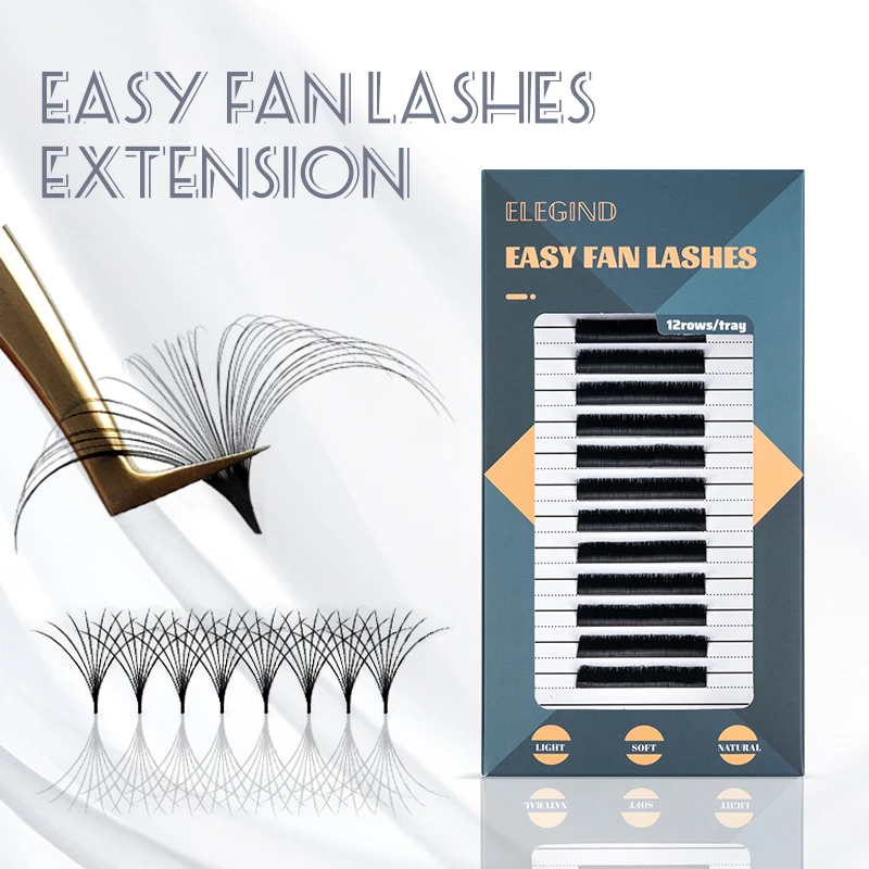 

Easy Fan Eyelash Extensions Camellia Blooming Eyelashes Volume Flare Russian Mixed Length Lashes Natural Cilia Lashes Premade