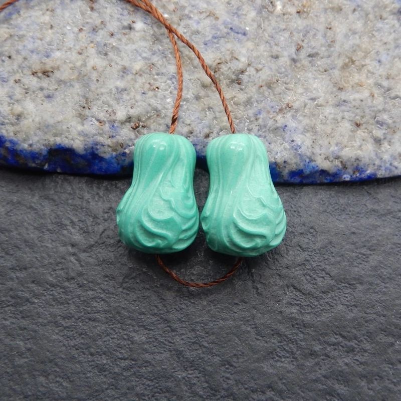 صناعة خرز القرط الفيروزي B&F، خرز أحجار طبيعية مصنوعة يدويًا للمجوهرات، أحجار لمستلزمات صناعة المجوهرات #3