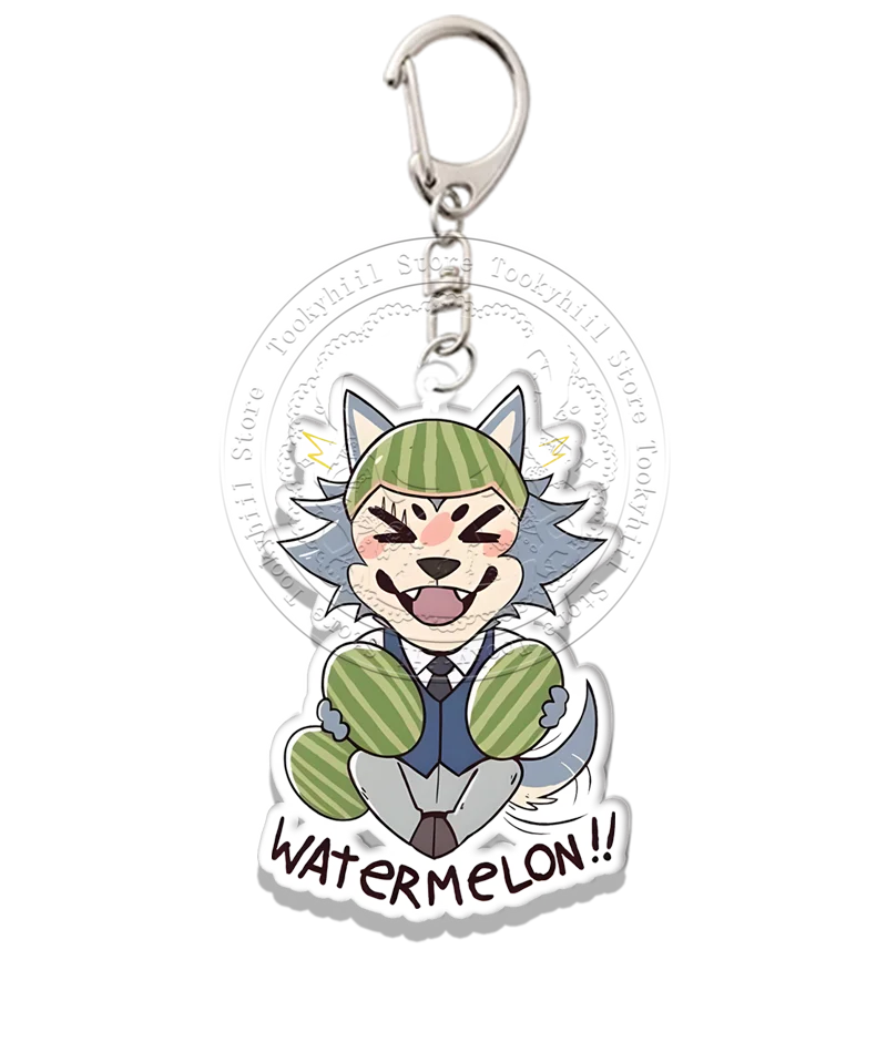 BEASTARS Acrylic Keychain Anime Characters Rouis Legoshi Hal Bag Student Keyring Decoration Accessories Kawaii Couple Set Gift view 2