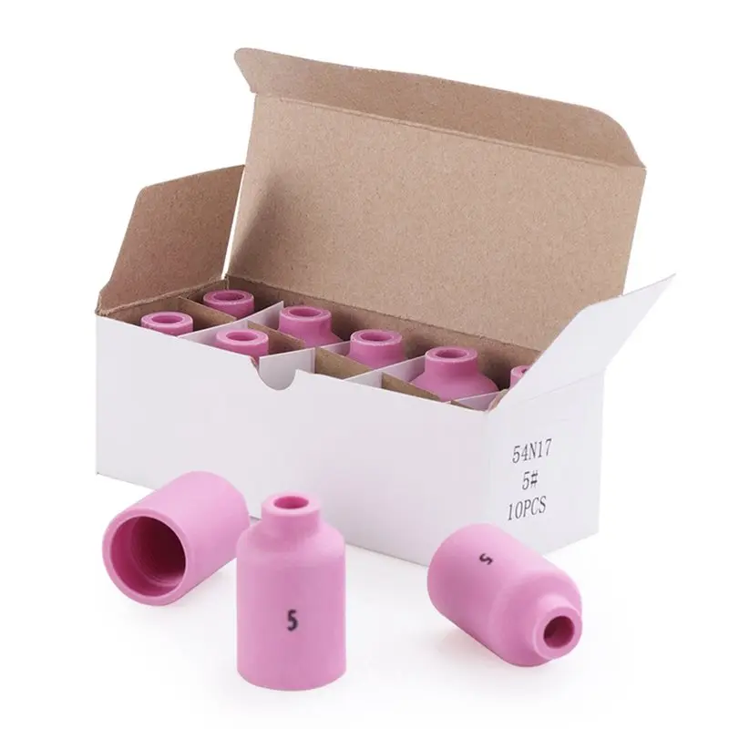 A47U Per WP17/18/26 Per Torcia di Saldatura TIG - 41 Pezzi Copri Anello Ugello Lente Gas 4-12Mm Kit Tazza di Vetro Pyrex (2,4Mm)