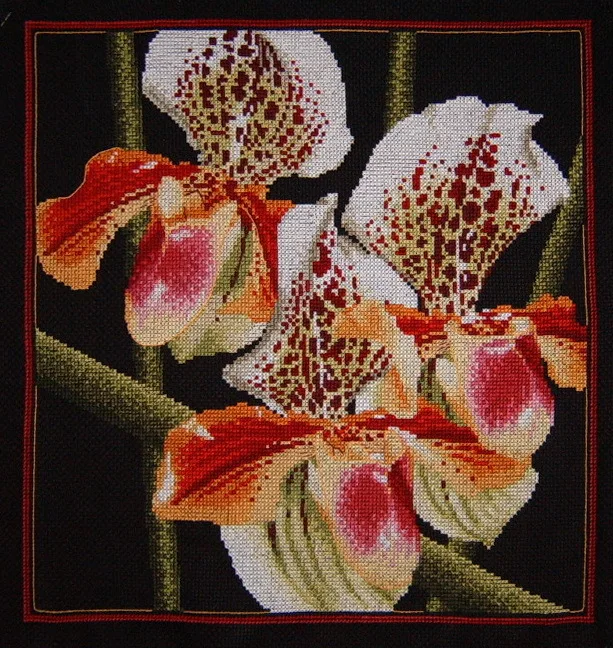 

11/14/16/18/22/25/28ct lovely classical counted cross stitch kit iris orchid flower flowers