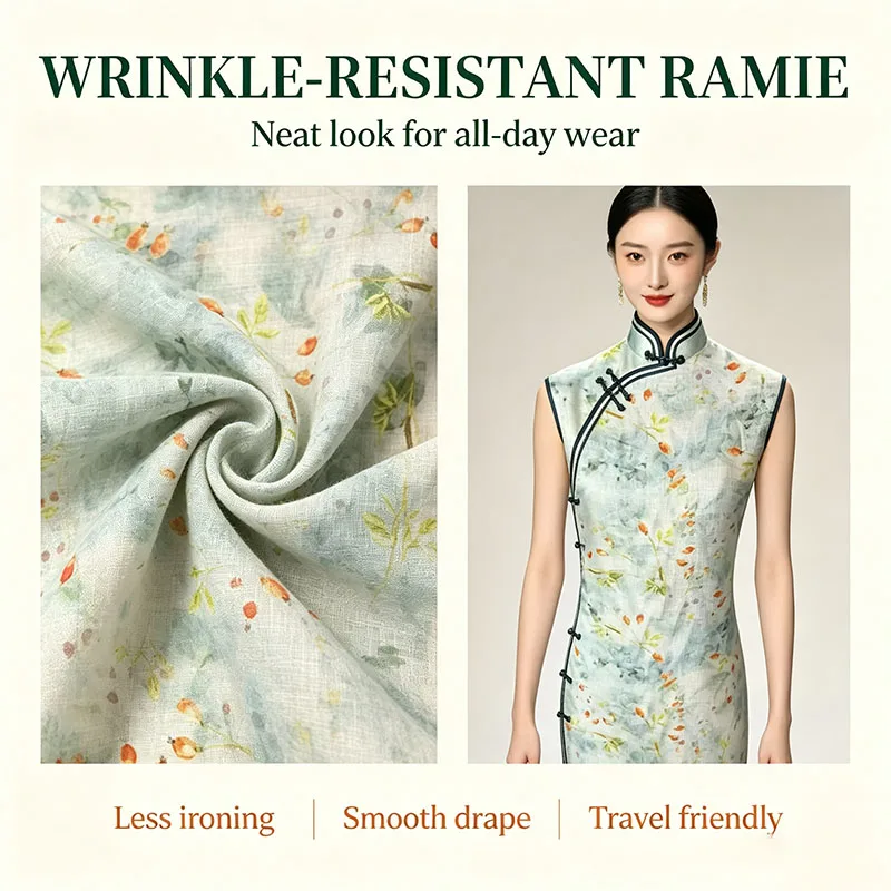 Light and breathable summer natural antibacterial dress clothing fabric. Handmade DIY. High quality. Available for wholesale.