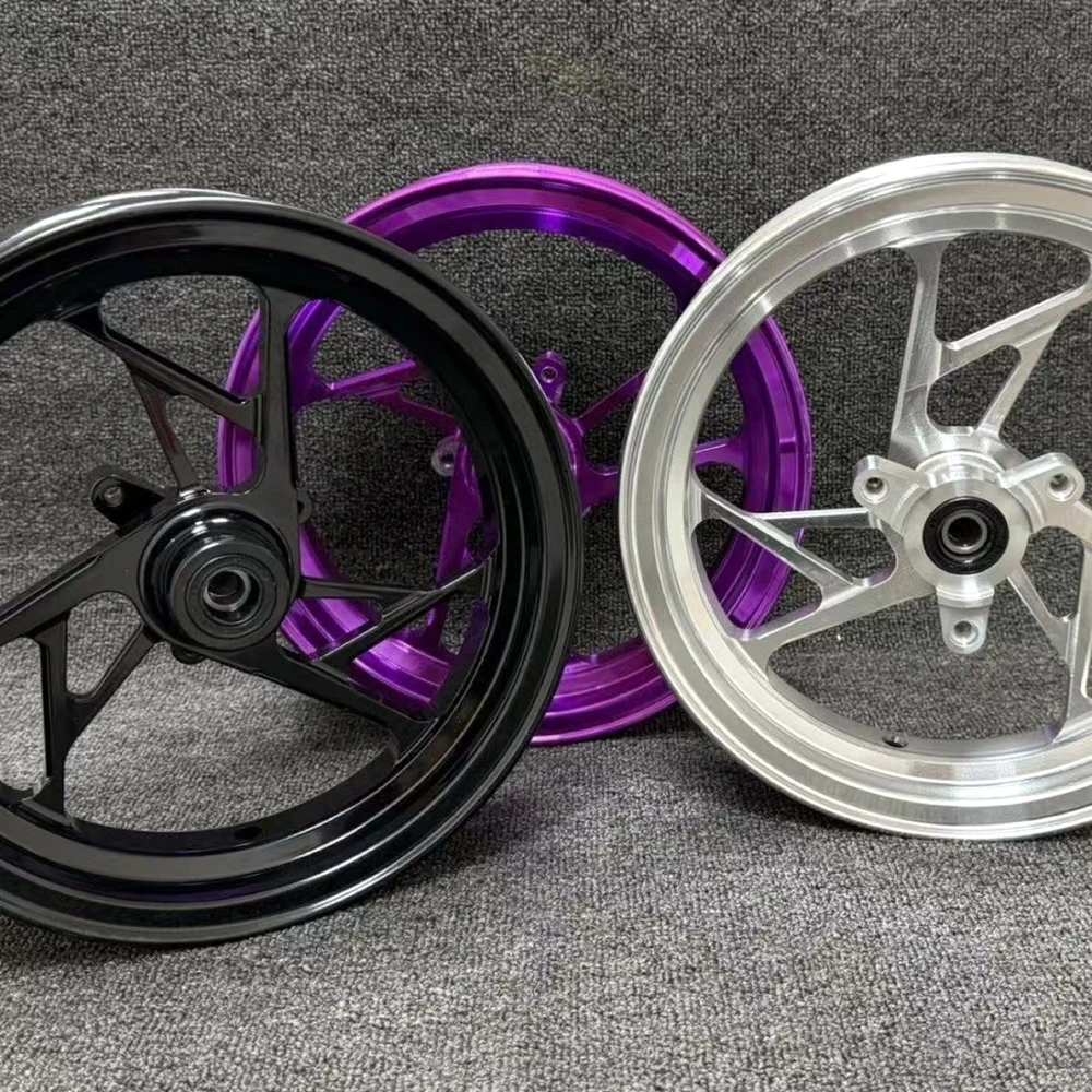 10*2.15 Inch CNC Single Disc Brake Aluminum Alloy Wheels For Yamaha RSZ CUXi Niu Ninebot E-scooter Front Wheel Universal Modify