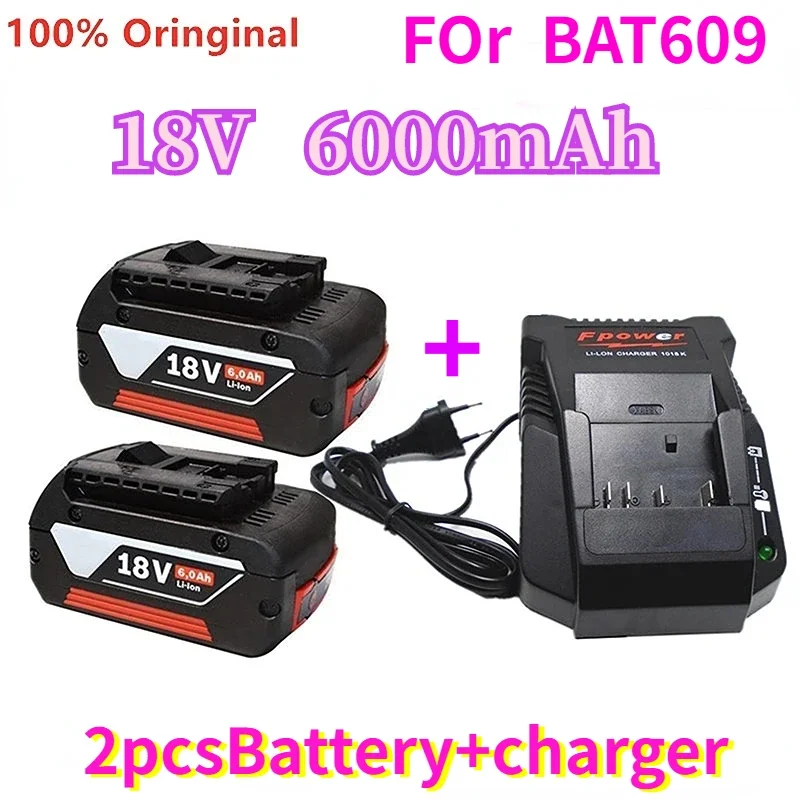 2022 original new 18v 6000mah lithium ion battery is 18v 6.0ah backup battery, and portable replacement bat609