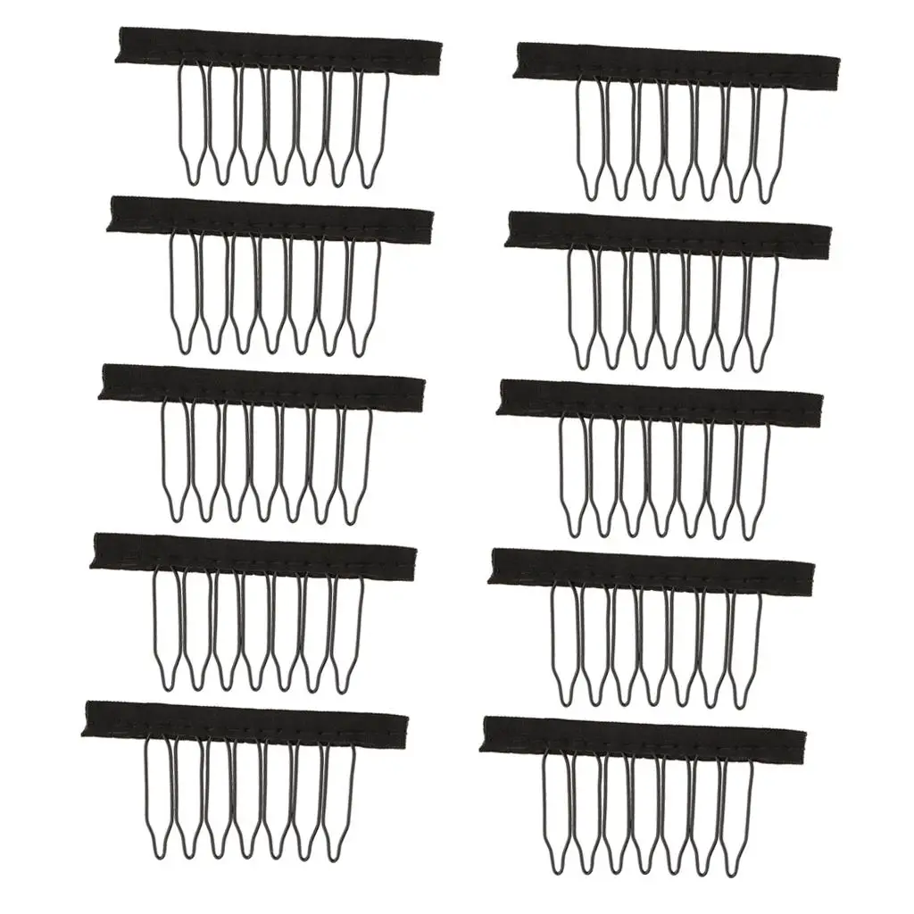 Stainless Steel Wig Combs and Clips for Glueless Wig Caps Secure Hold for 613 Human Hair Wig and Curly Wigs
