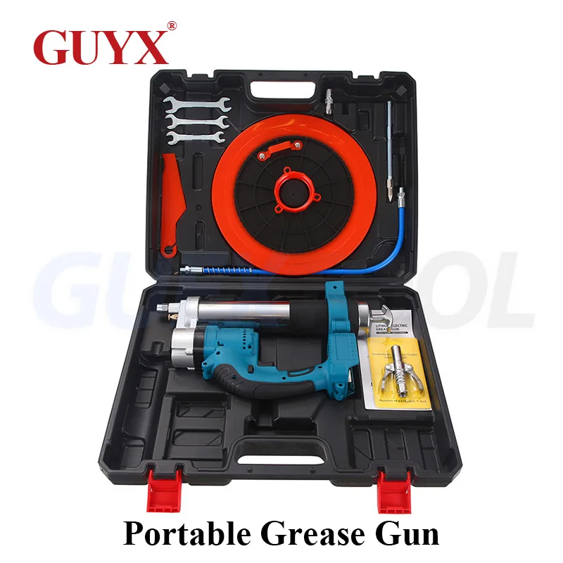 

21V High Pressure Electric Grease Machine Cordless Rechargeable Car Lubricating Oil Tool Electric Butter Gun With Battery