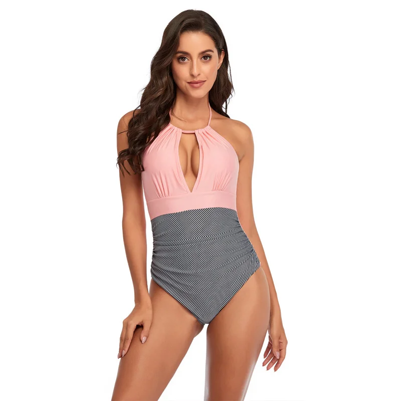 Maiô feminino estampado de uma peça biquíni sexy conservadorebikini