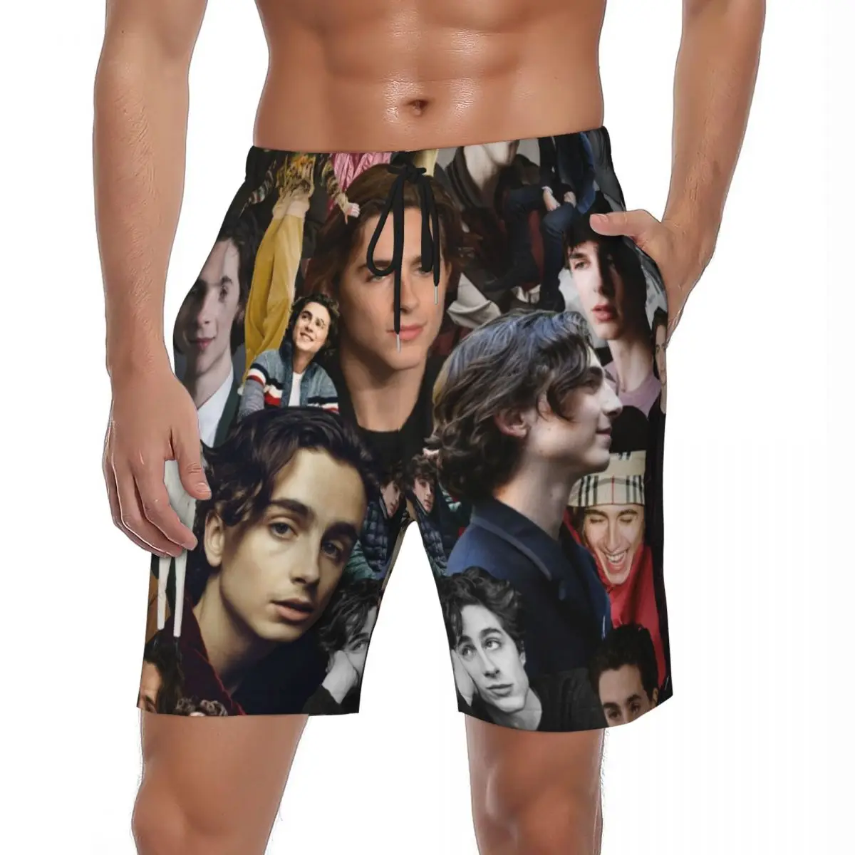 

T-Timothee Chalamets Gym Shorts Summer American and French Actor Casual Beach Short Pants Man Sportswear Quick Dry Swim Trunks