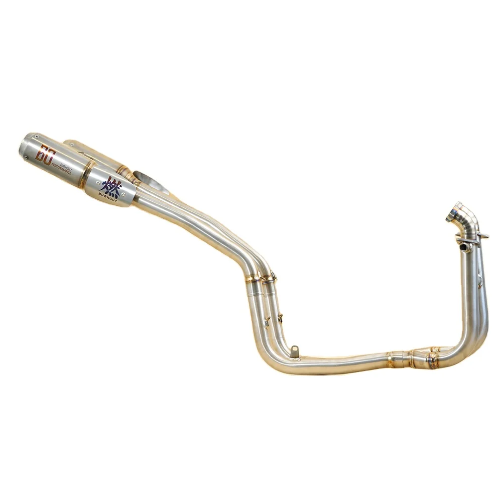 For CF MOTO 450Sr Modified Exhaust Pipe High-Position Dual Outlet Full Titanium Alloy Exhaust 5