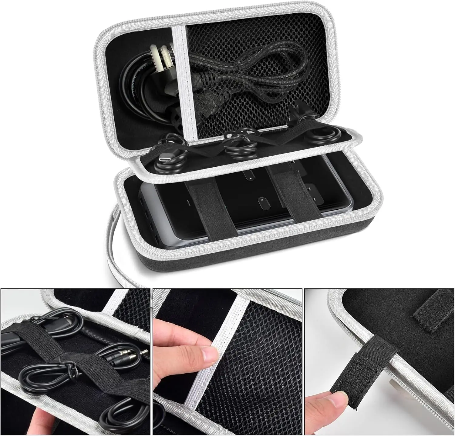 (Box Only) Case Compatible with Anker Prime 240W 8-in-1 Charging Station, Power Strip Storage Holder Organizer