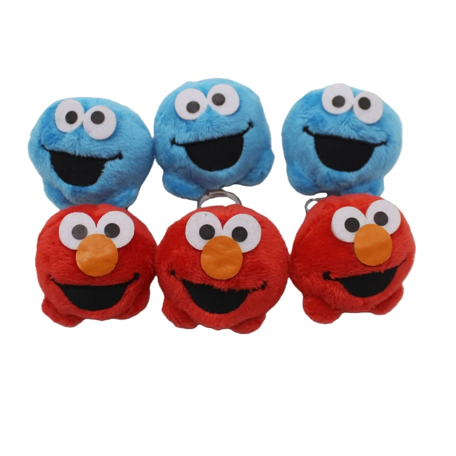 2piece classical Elmo and Cookie Monster finger ring plush soft toys Sesame Street finger ring toys Children Educational Toys