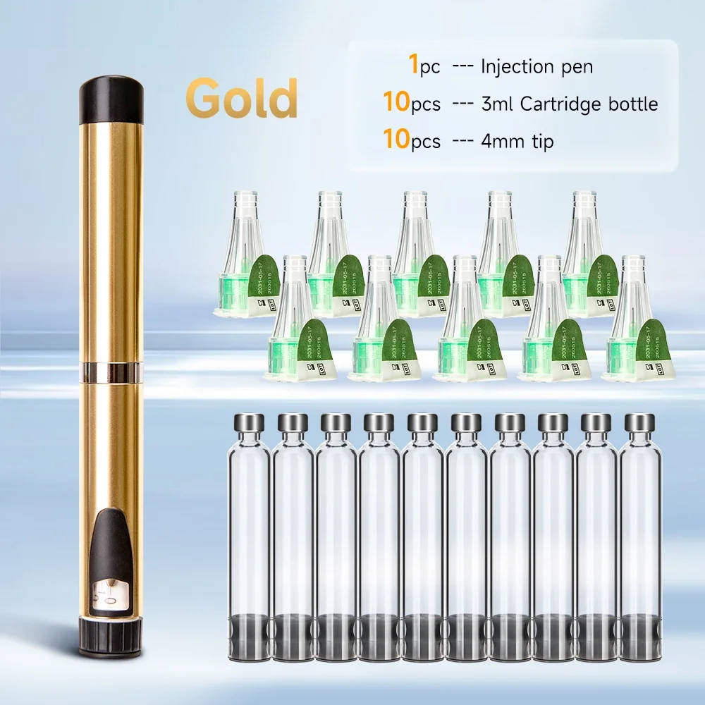 Painless Metal V3 Injection Pen Peptide Pen Dose Control 60IU Dose Injector Syringe Pen for Insulin Injection Reusable