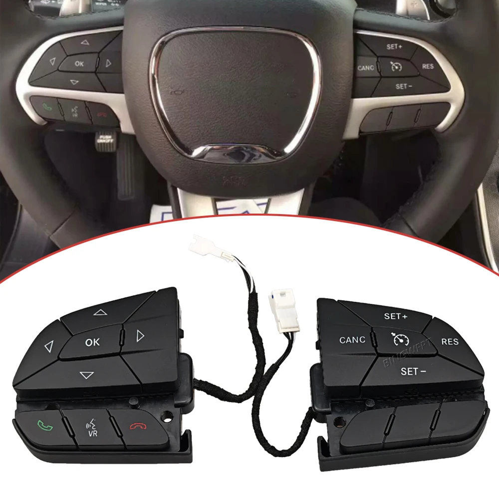 For Jeep Cherokee Dodge 2014-2018 05081289AA 05081288AA 05081287AA Cruise Control Switch Steering Wheel Volume Radio Button