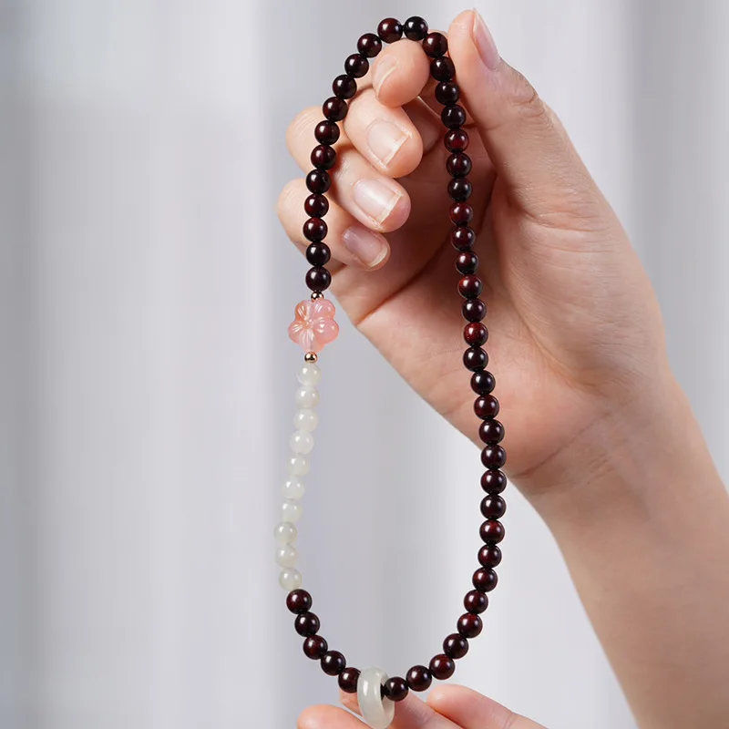 Handcrafted Multi Wrap Red Sandalwood Prayer Bead Bracelet for Men Women Traditional Chinese Style Jewelry Gifts