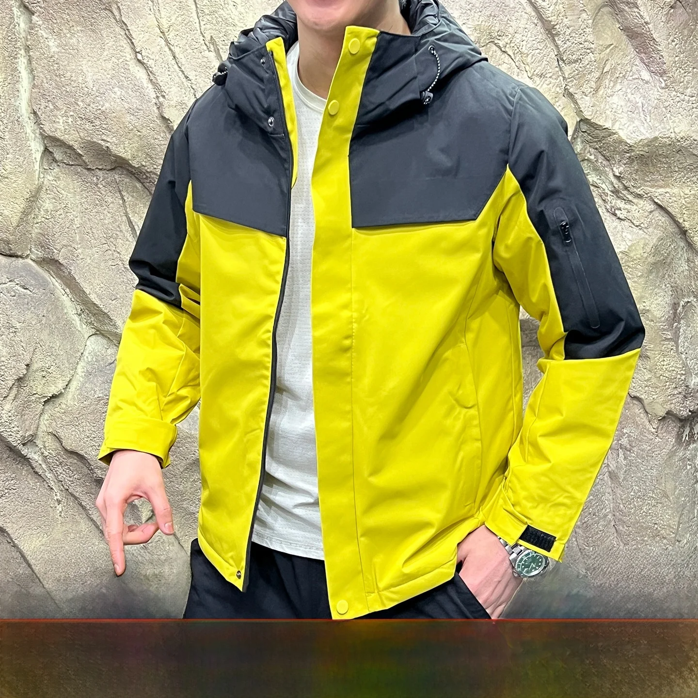 

aphene самонагревающаяся парка из хлопка Jaet, мужская уличная ветрозащитная водонепроницаемая осенне-зимняя теплая длинная толстовка с капюшоном све