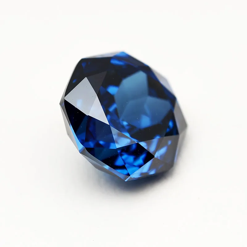 New 5A Royal Blue Color Millennium Octagon Rose Cut Cubic Zirconia Gemstones for Jewelry Making