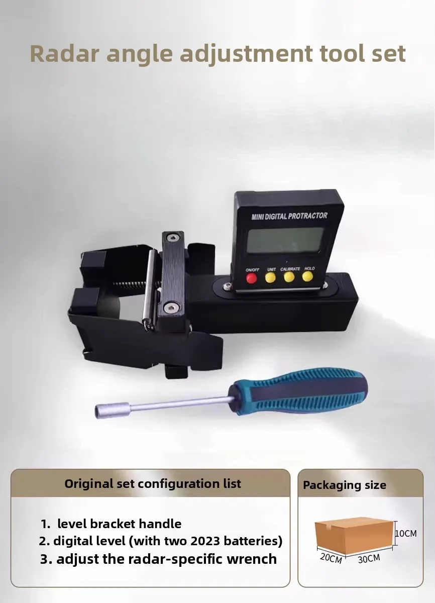 Vehicle ACC Calibration Kit | Radar Angle Adjustment Tool Set with Electronic Level & Bracket