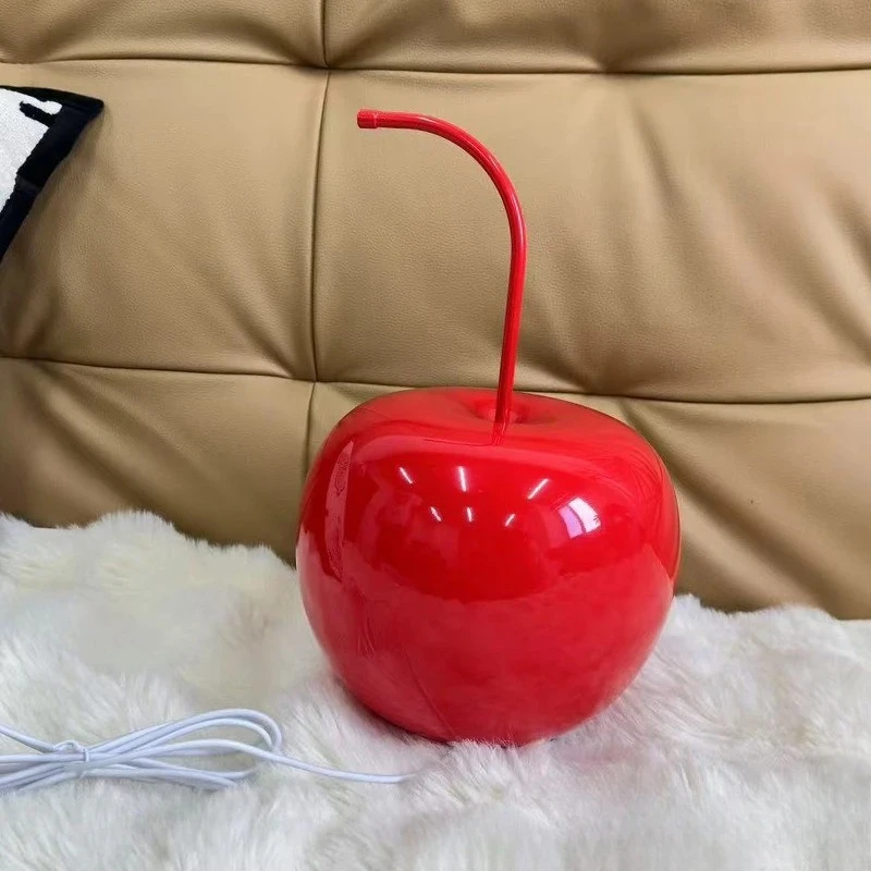 Glass Cherry Desk Lamp USB Night Light Bedroom Bedside Ambient Light Floor Lamp Wine Cabinet Children's Room Decoration Light