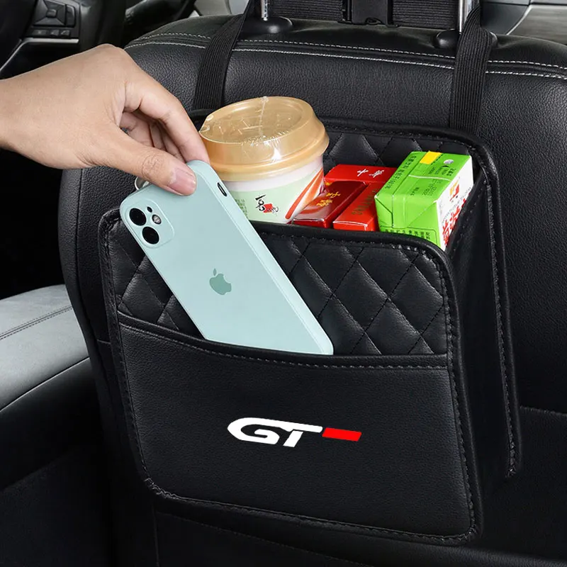 

Car Seat Storage Bag Tissue Water Cup Tidying For Peugeot GT GTline 3008 308 T9 208 508 Rifter 5008 207 206 408 108 Accessories