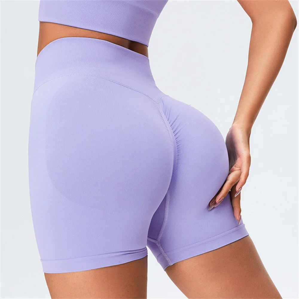 2024 S-XL High Waist Women Yoga Shorts Push Up Fitness Tights Seamless Biker Shorts Scrunch Butt Gym Peach Buttocks Active Wear