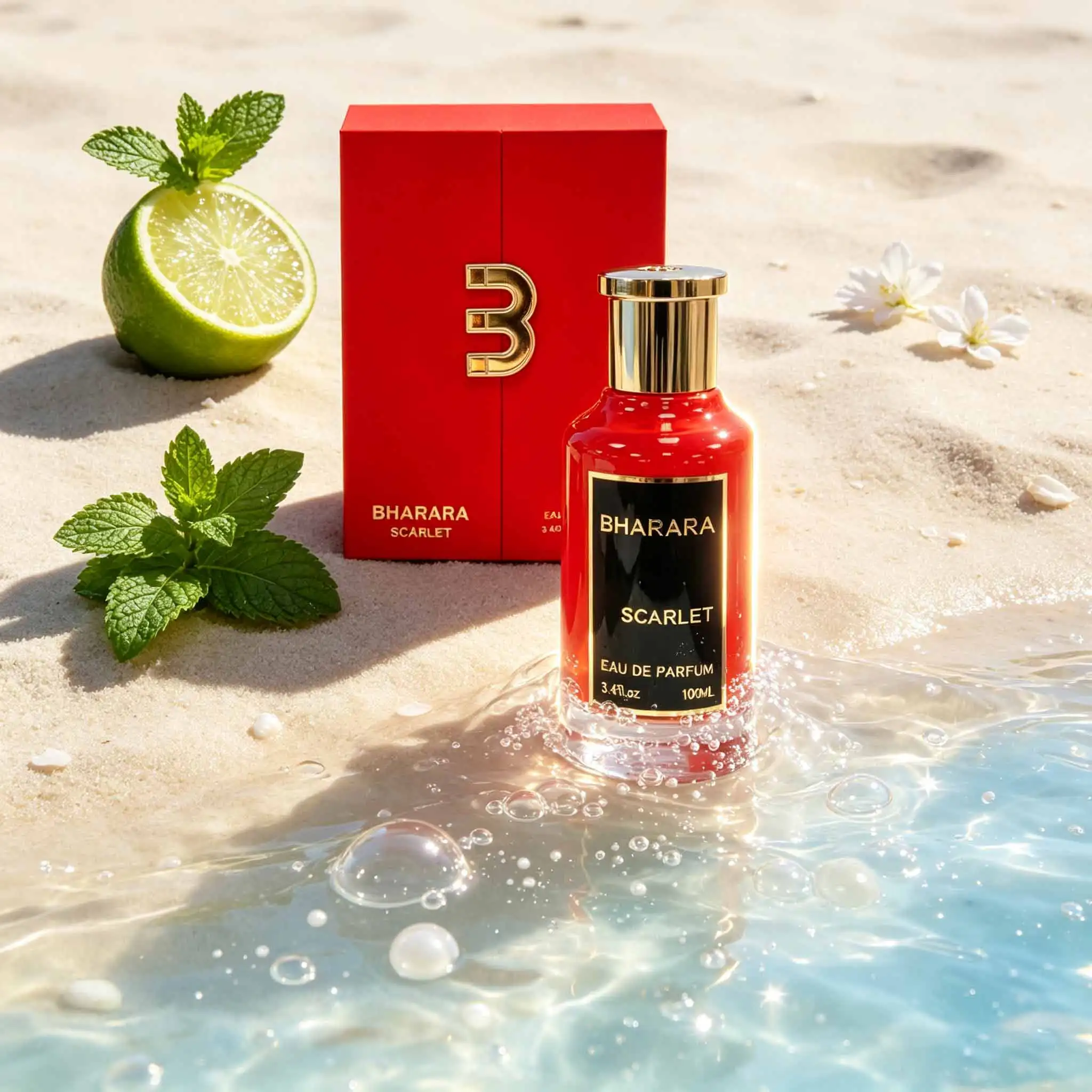 Bharara Scarlet Eau De Parfum Captivating Rich Fragrance Wrapped In Iconic Red Dottle. Long-lasting Aroma For Daily Wear & Formal Occasions, Ideal Luxury Scent Gift For Men And Women.