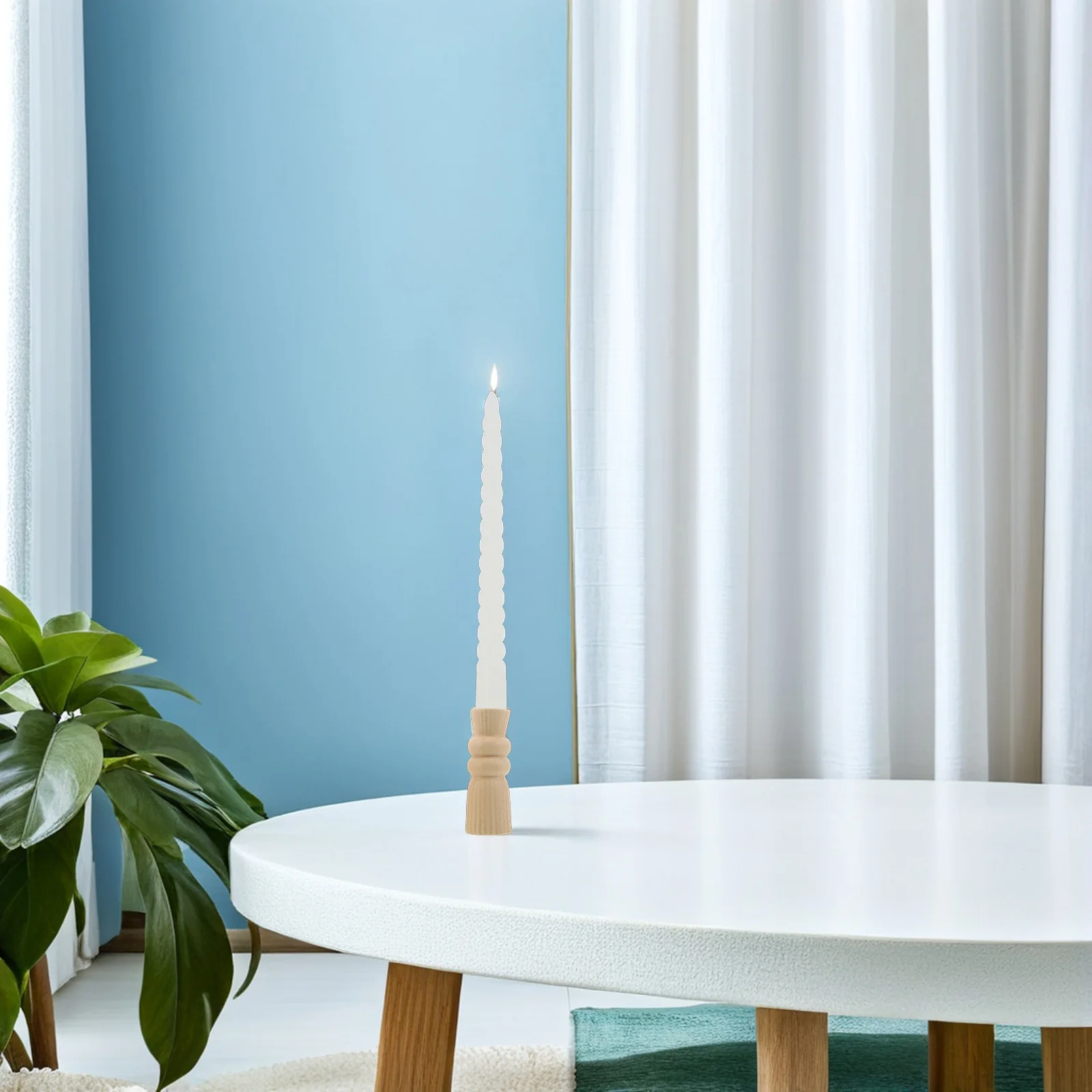 

2Pcs Ceramic Candlestick Holder Set Taper Stand for Wedding Dinner Party Table Centerpiece Home Decor Pillar Stand